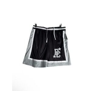 Nordstrom Crooks & Castles Mens NEW Black Mesh Varsity Embroidered Shorts Sz XL